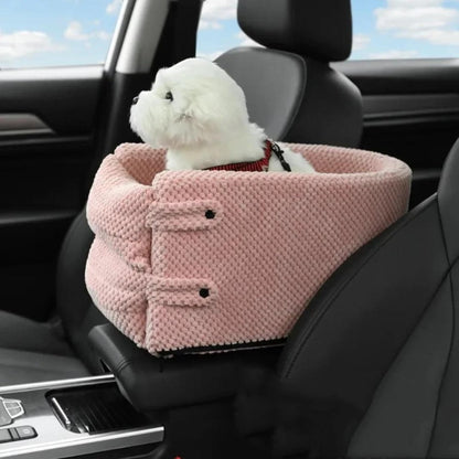 RideNest - Plüsch & sicherer Autositz für kleine Hunde
