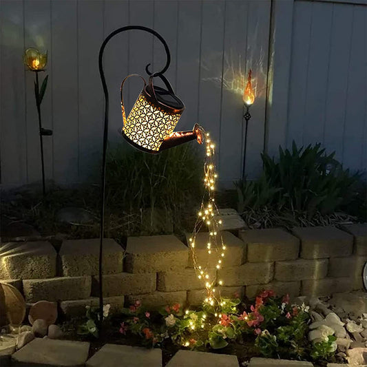 Solarbetriebene LED-Wasserfall-Deko-Leuchte - Gartendekoration im Freien