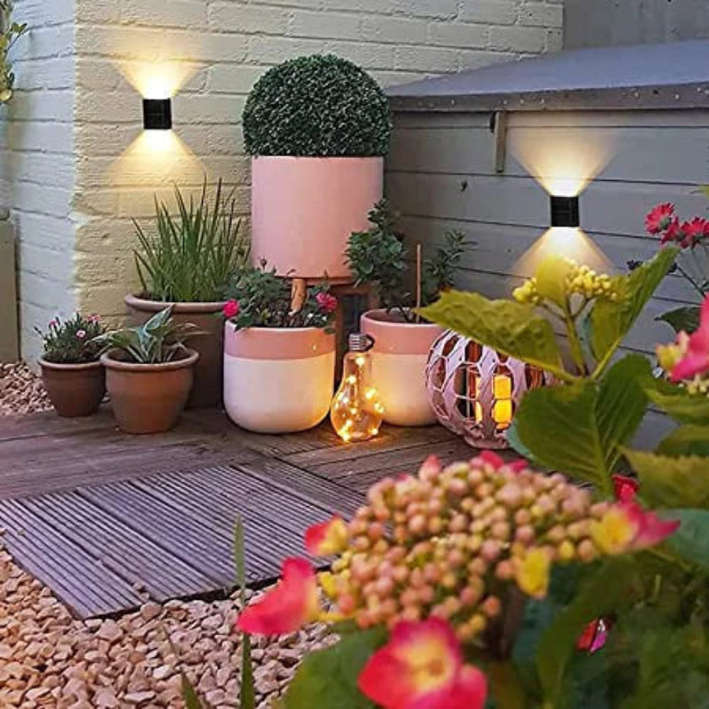 Solarbetriebene LED-Wandleuchte - Keine Kabel, keine Batterien, nur Sonne