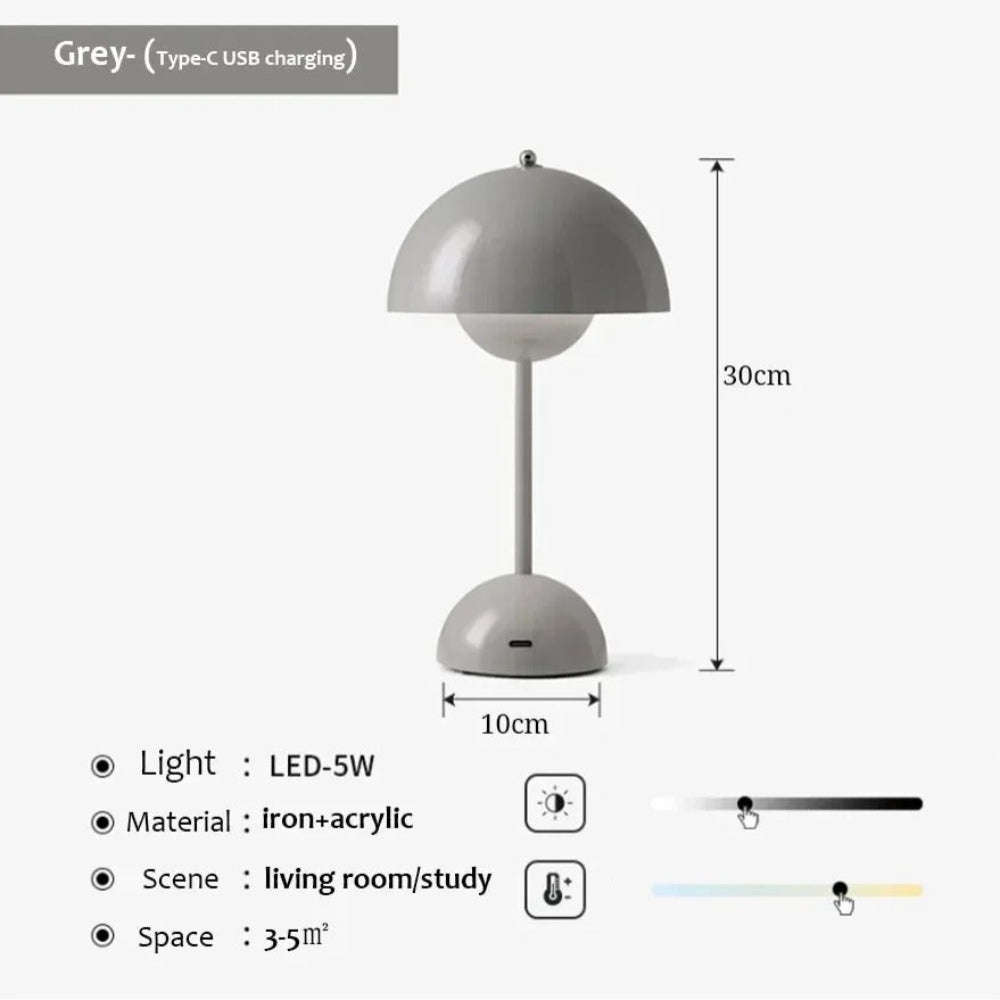 Cordless LED Table Lamp with Adjustable Brightness – Modern Design for Bedside, Desk, or Living Room 11