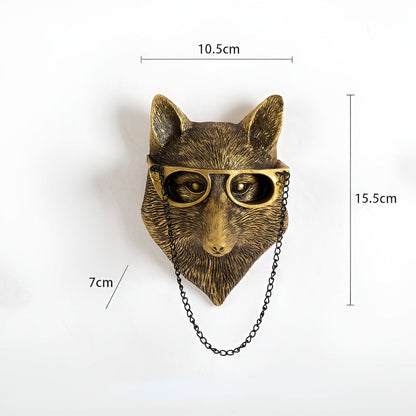 Wall-Mounted Animal Sculptures – Handcrafted Decorative Hooks for Home Accents 10