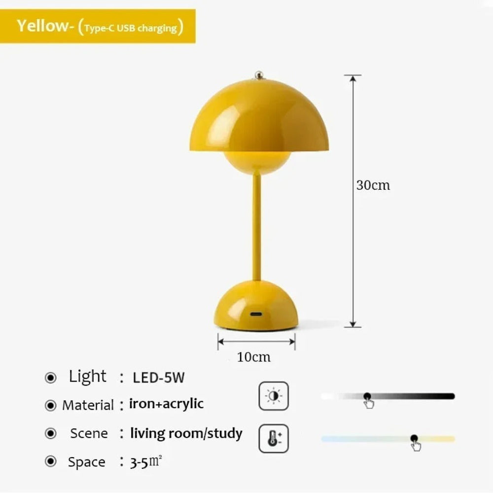 Cordless LED Table Lamp with Adjustable Brightness – Modern Design for Bedside, Desk, or Living Room 13
