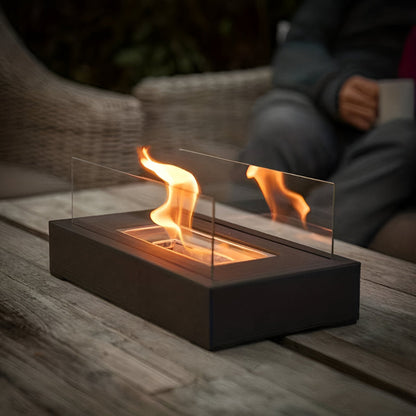 Portable Mini Tabletop Fireplace with Heat-Resistant Glass – Ideal for Indoor and Outdoor Use 1