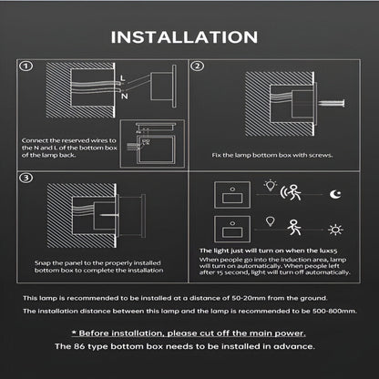 Modern Motion Sensor Stair Light – Stylish LED Wall Light for Safety and Ambiance 9