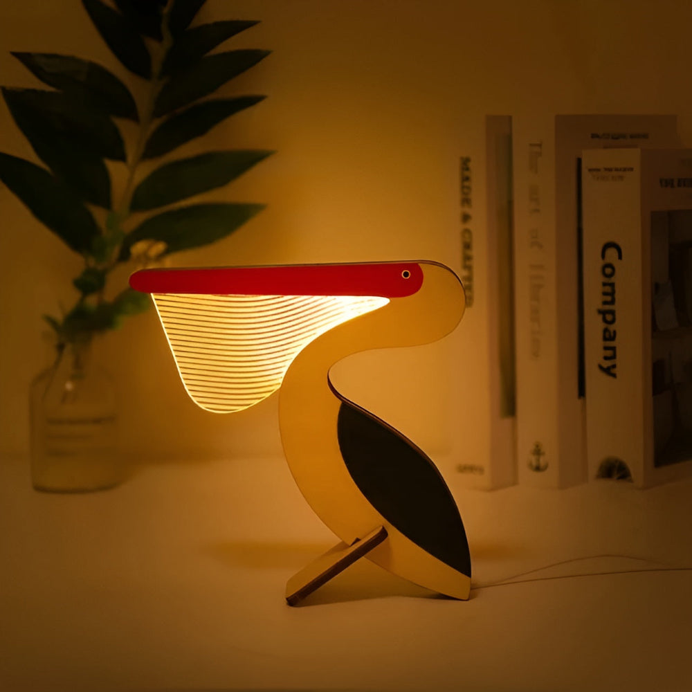 Wooden Animal Table Lamp for Kids – Cute Designs with LED Lighting and Touch Control 3