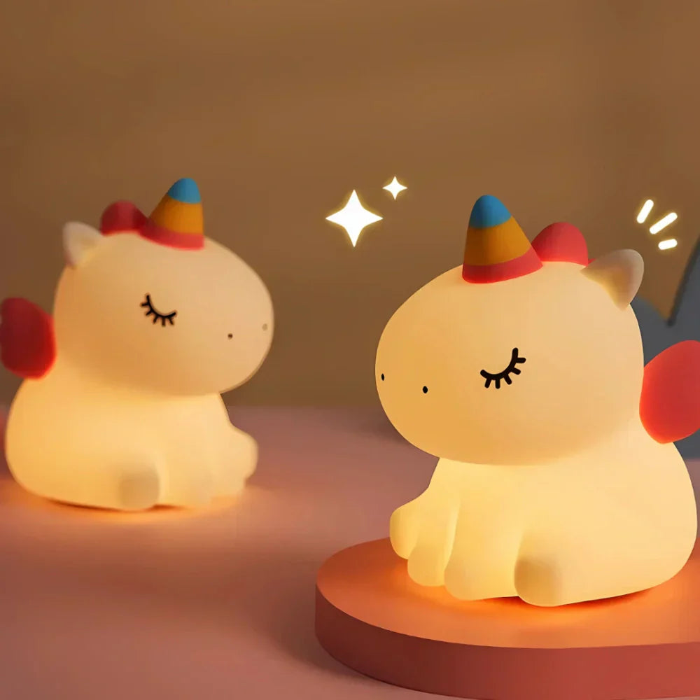 Soft and Squishy Night Light for Kids – Rechargeable Silicone Bedside Lamp with Touch Control 8