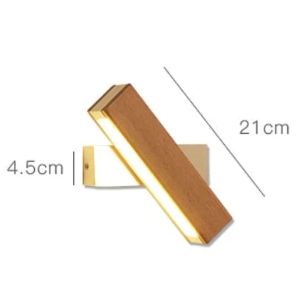 Modern LED Wall Lamp with Adjustable Wood Design – Energy Efficient and Stylish 8