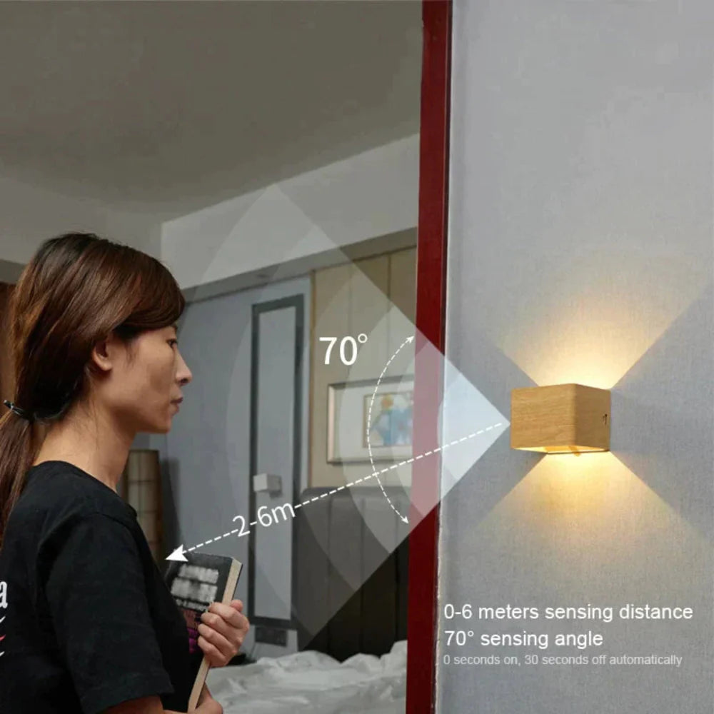 Dual-Sided Wall Lamp with Motion Sensor – USB Rechargeable Ambient Light for Indoor and Outdoor Use 6
