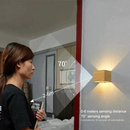 Dual-Sided Wall Lamp with Motion Sensor – USB Rechargeable Ambient Light for Indoor and Outdoor Use 6