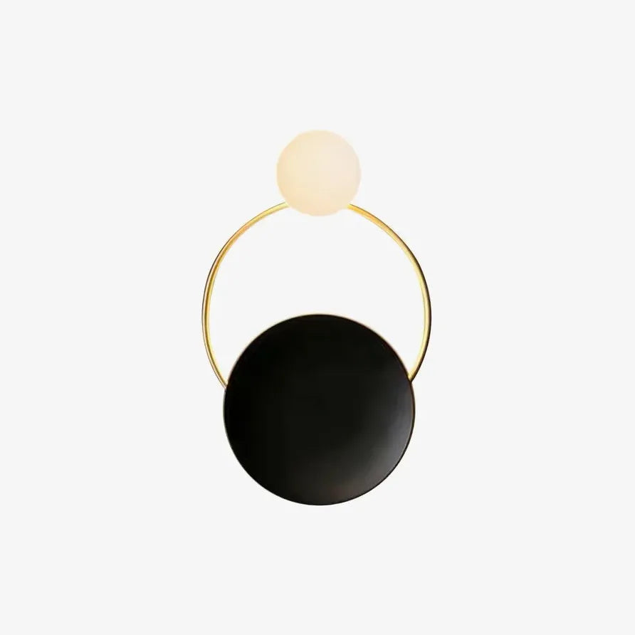 Round LED Wall Light Sconce – Minimalist Design for Bedroom and Living Room in Black or Gold – Soft Warm White Glow 5
