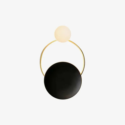 Round LED Wall Light Sconce – Minimalist Design for Bedroom and Living Room in Black or Gold – Soft Warm White Glow 5