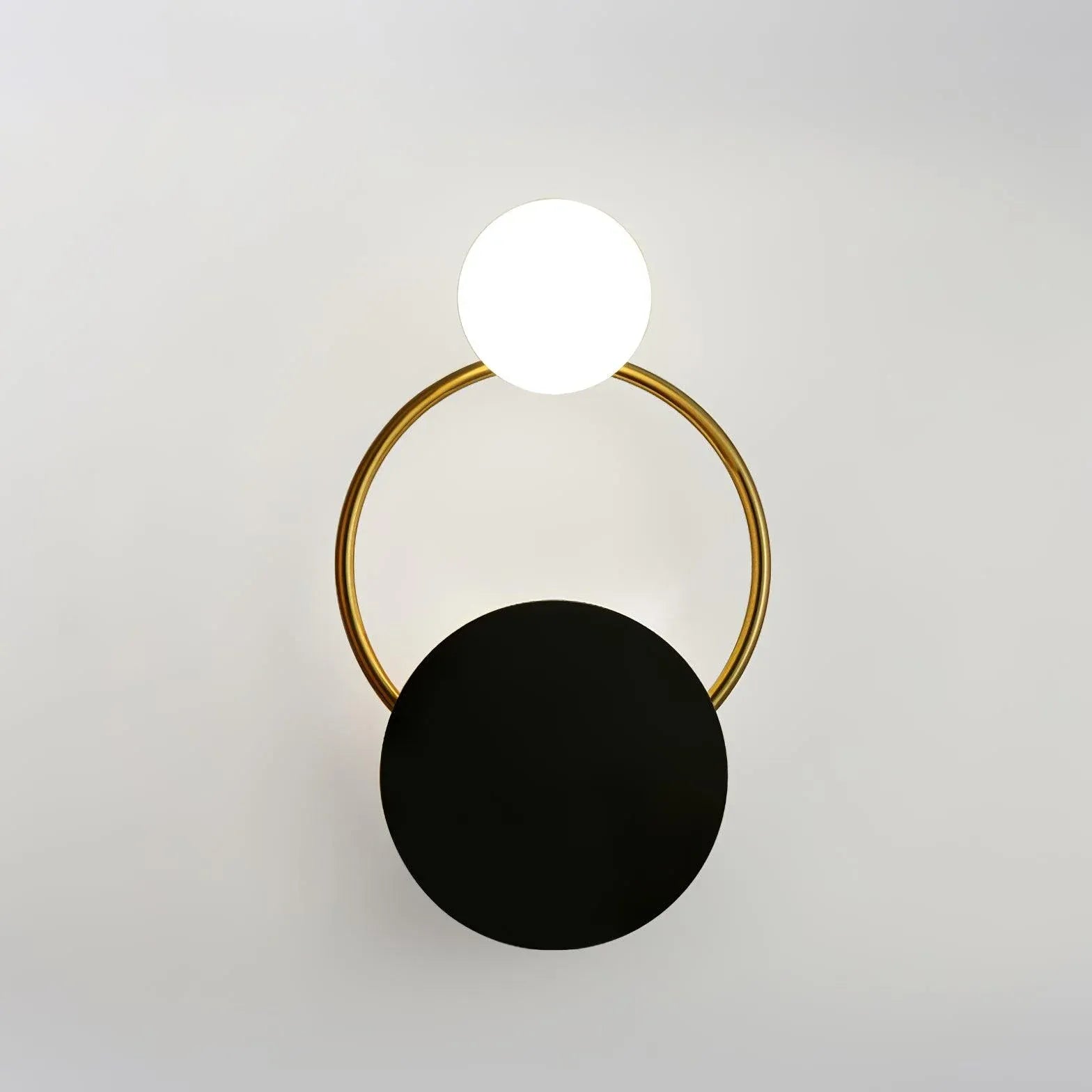 Round LED Wall Light Sconce – Minimalist Design for Bedroom and Living Room in Black or Gold – Soft Warm White Glow 8