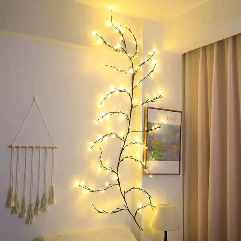 DIY Adjustable LED Willow Branch Lights – 230cm Warm White String Lights for Home Decor 4