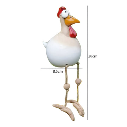 Whimsical Large-Eyed Chicken Statue – Fun Garden Ornament for Outdoor Decor 12
